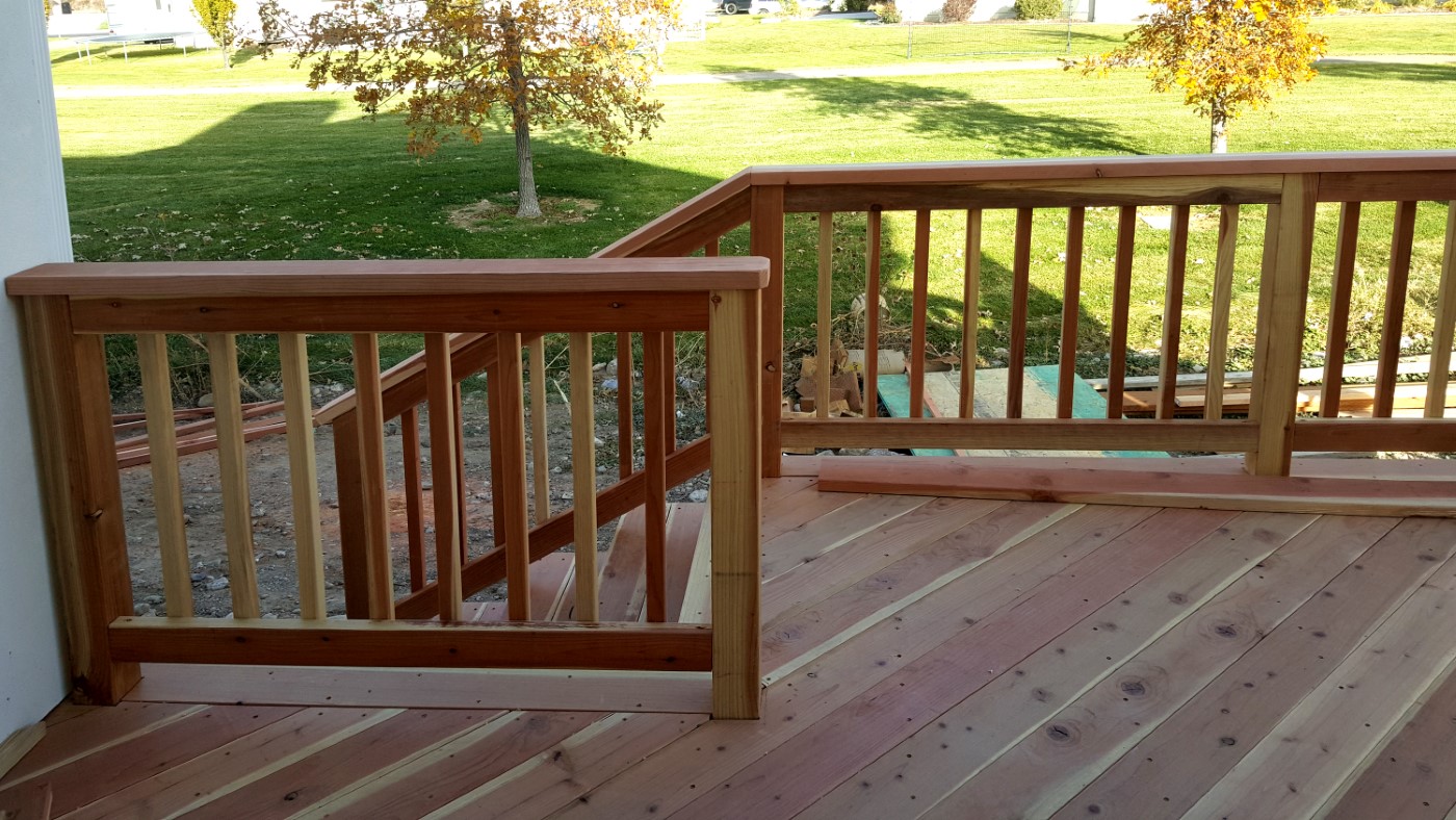 Deck with Railing and Staircase